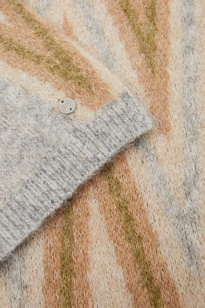 Wool-Mohair Blend Scarf, LIGHT GREY, detail image number 1