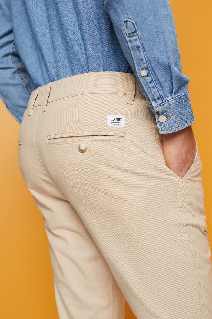Two-tone chino trousers, LIGHT BEIGE, detail image number 2