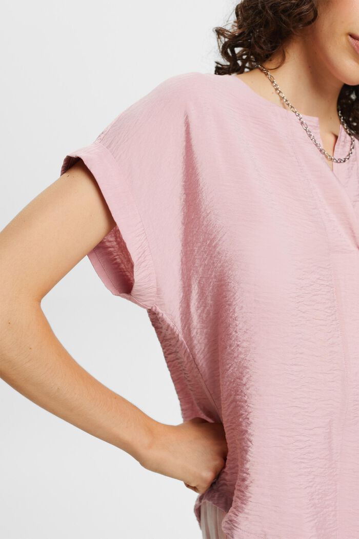 Textured Blouse, OLD PINK, detail image number 2