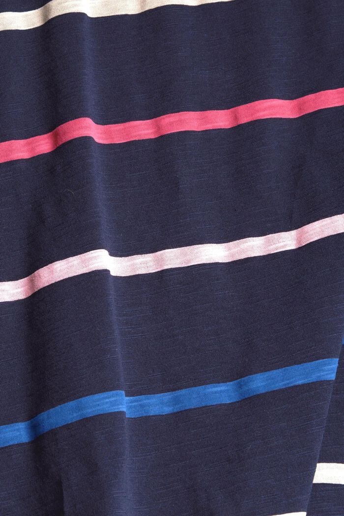 Striped long sleeve top made of organic cotton, NAVY, detail image number 4
