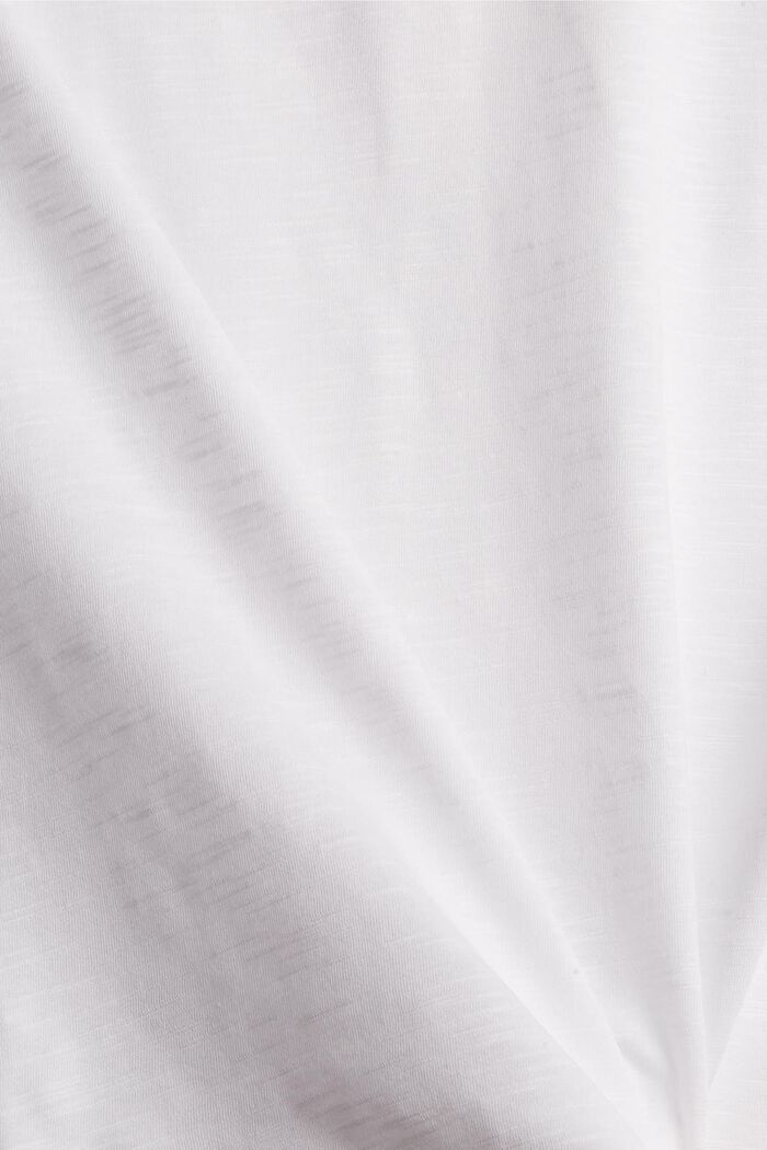 CURVY V-neck T-shirt, organic cotton, WHITE, detail image number 1