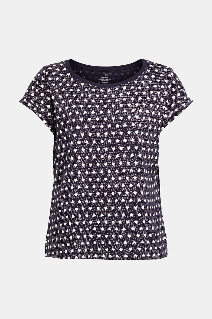 T-shirt with an all-over print, NAVY, detail image number 6