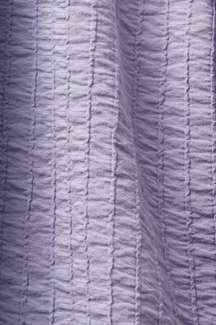 Textured Long Sleeve Blouse, LIGHT BLUE LAVENDER, detail image number 4