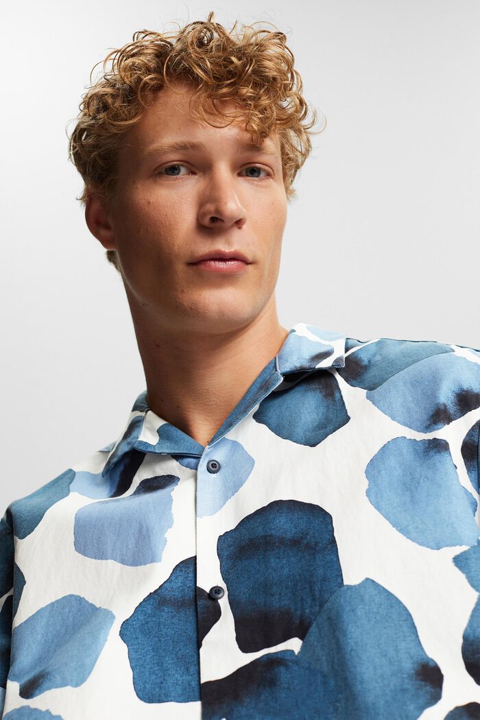 TENCEL™ blend: patterned shirt, NAVY, detail image number 5