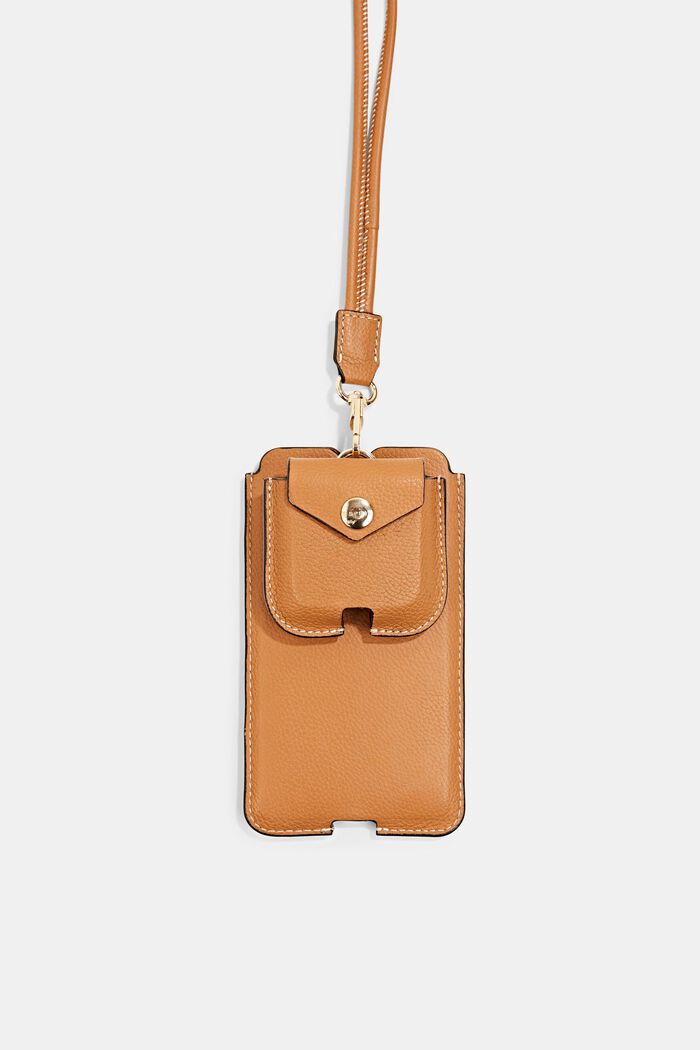Smartphone bag with a leather coin pocket