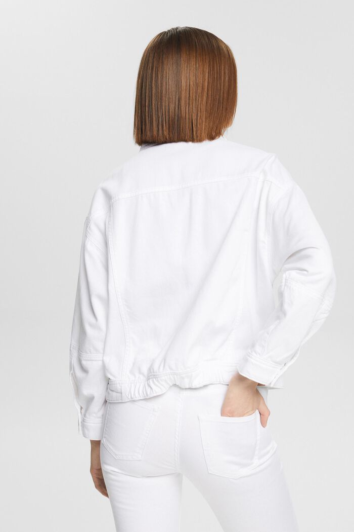 White denim jacket, WHITE, detail image number 3