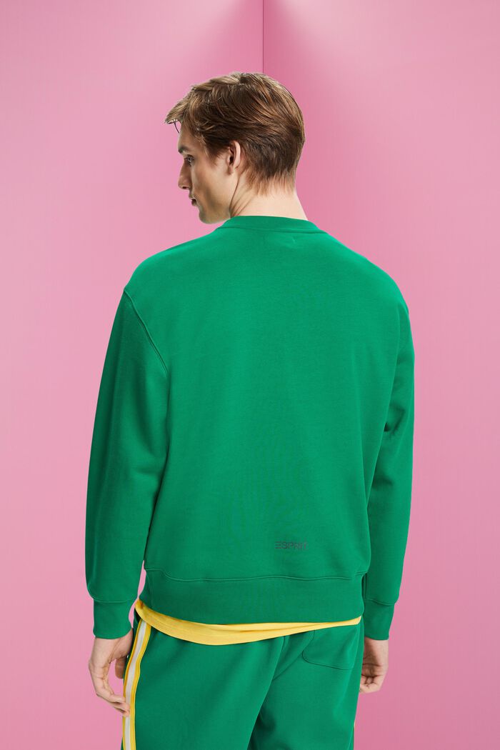 Sweatshirt with small dolphin print, GREEN, detail image number 3