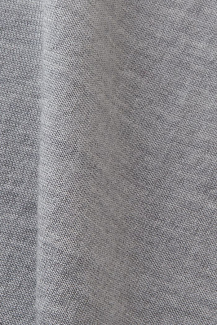 Oversized Wool Turtleneck Sweater, MEDIUM GREY, detail image number 5