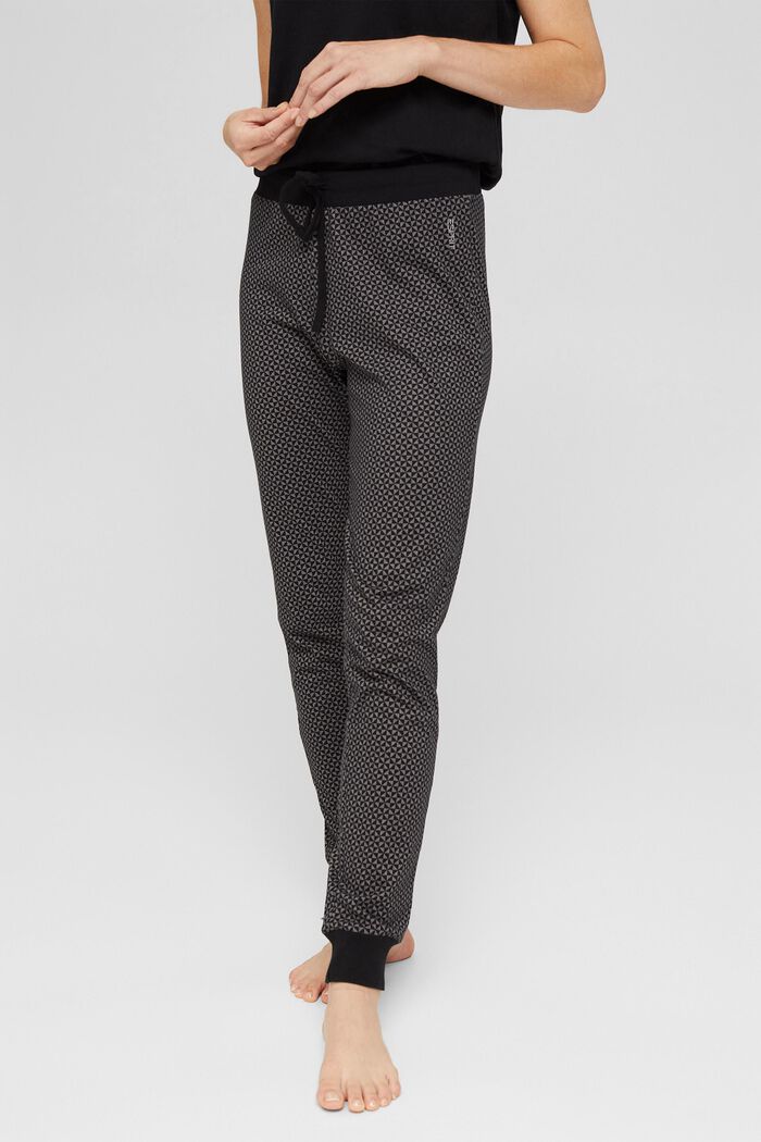Jersey pyjama bottoms made of 100% organic cotton, BLACK, detail image number 5