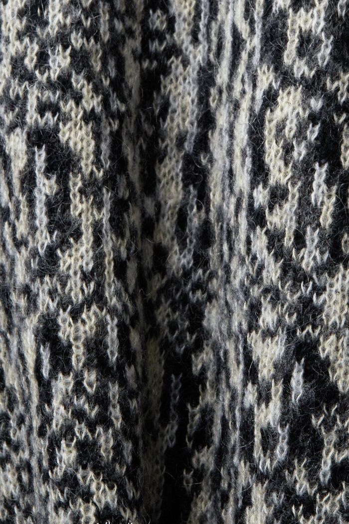 Jacquard Lamé Sweater, BLACK, detail image number 4