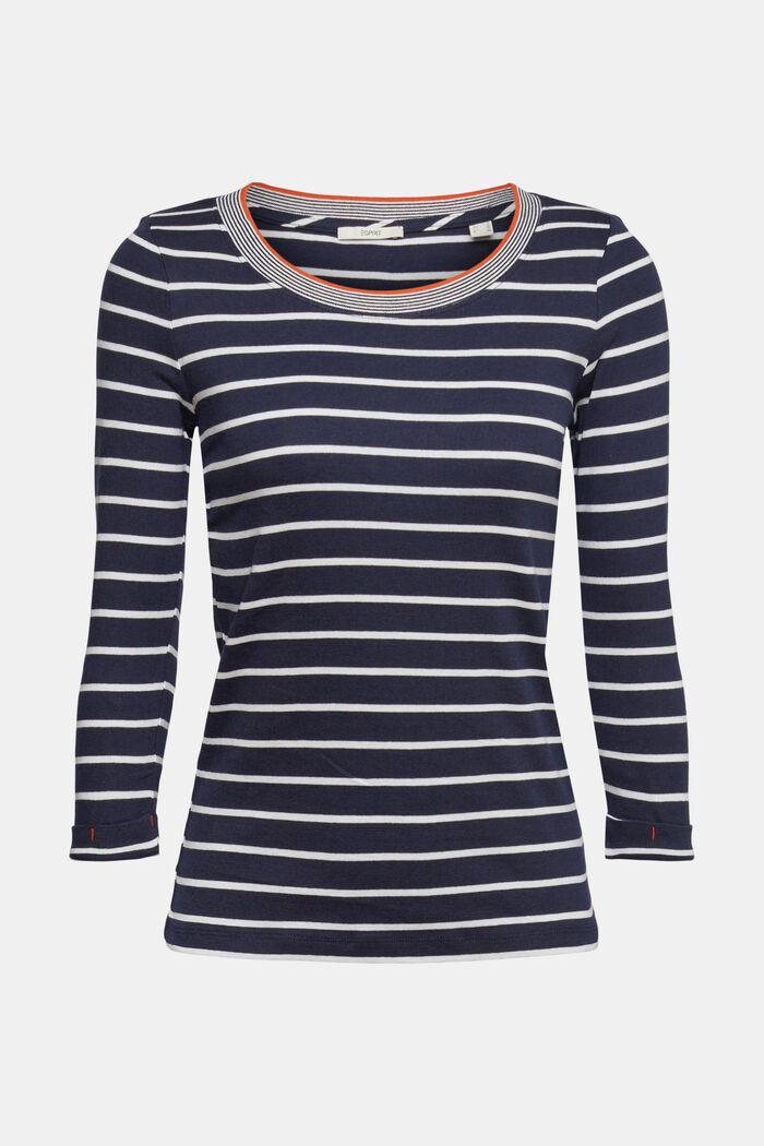 Striped long sleeve, NAVY, detail image number 6
