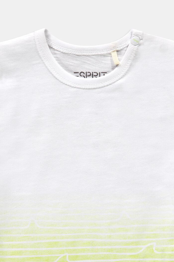Graduated colour T-shirt, 100% organic cotton, WHITE, detail image number 2