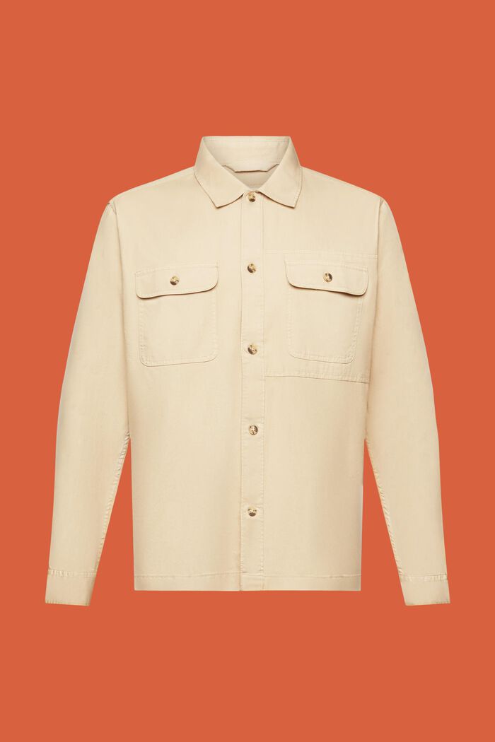 Twill overshirt, 100% cotton, SAND, detail image number 5
