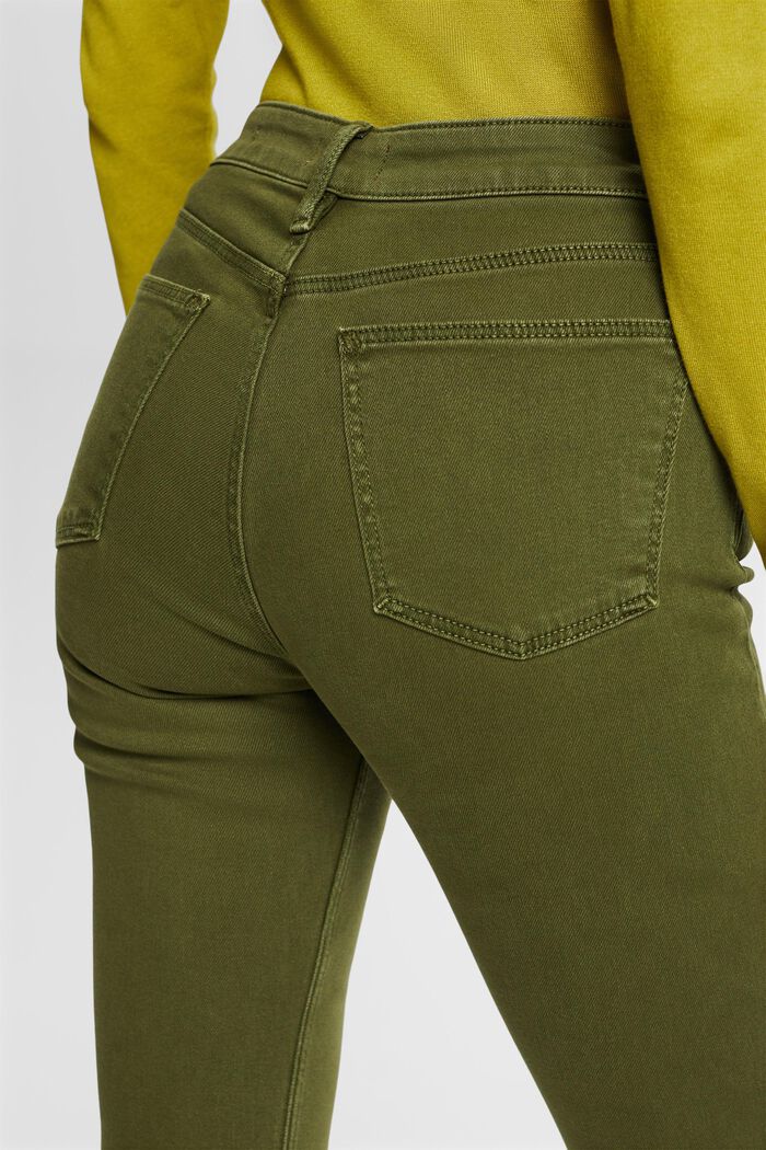 Slim fit stretch trousers, KHAKI GREEN, detail image number 4