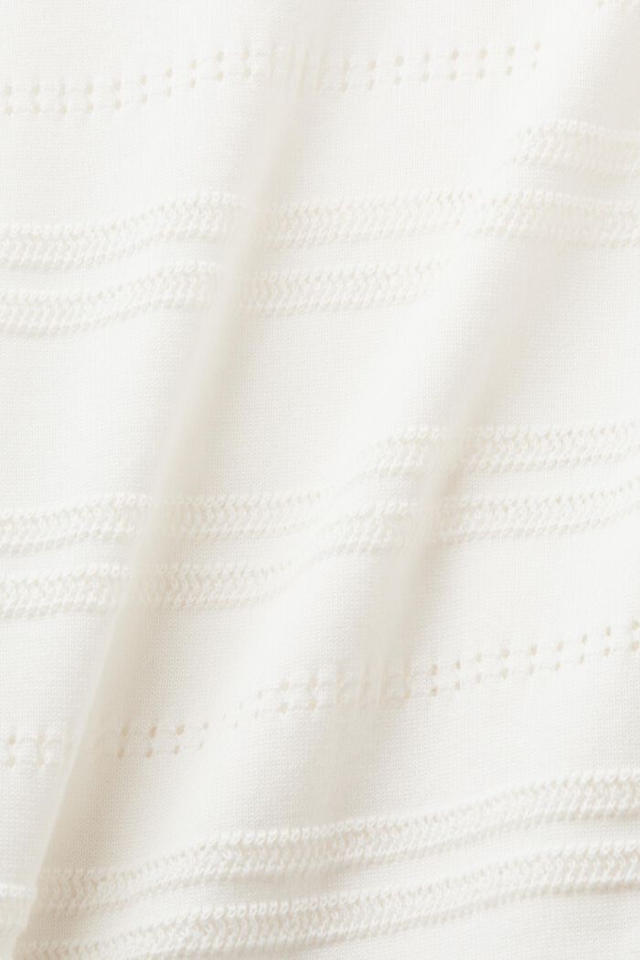 V-Neck Open-Knit Cardigan, OFF WHITE, detail image number 5