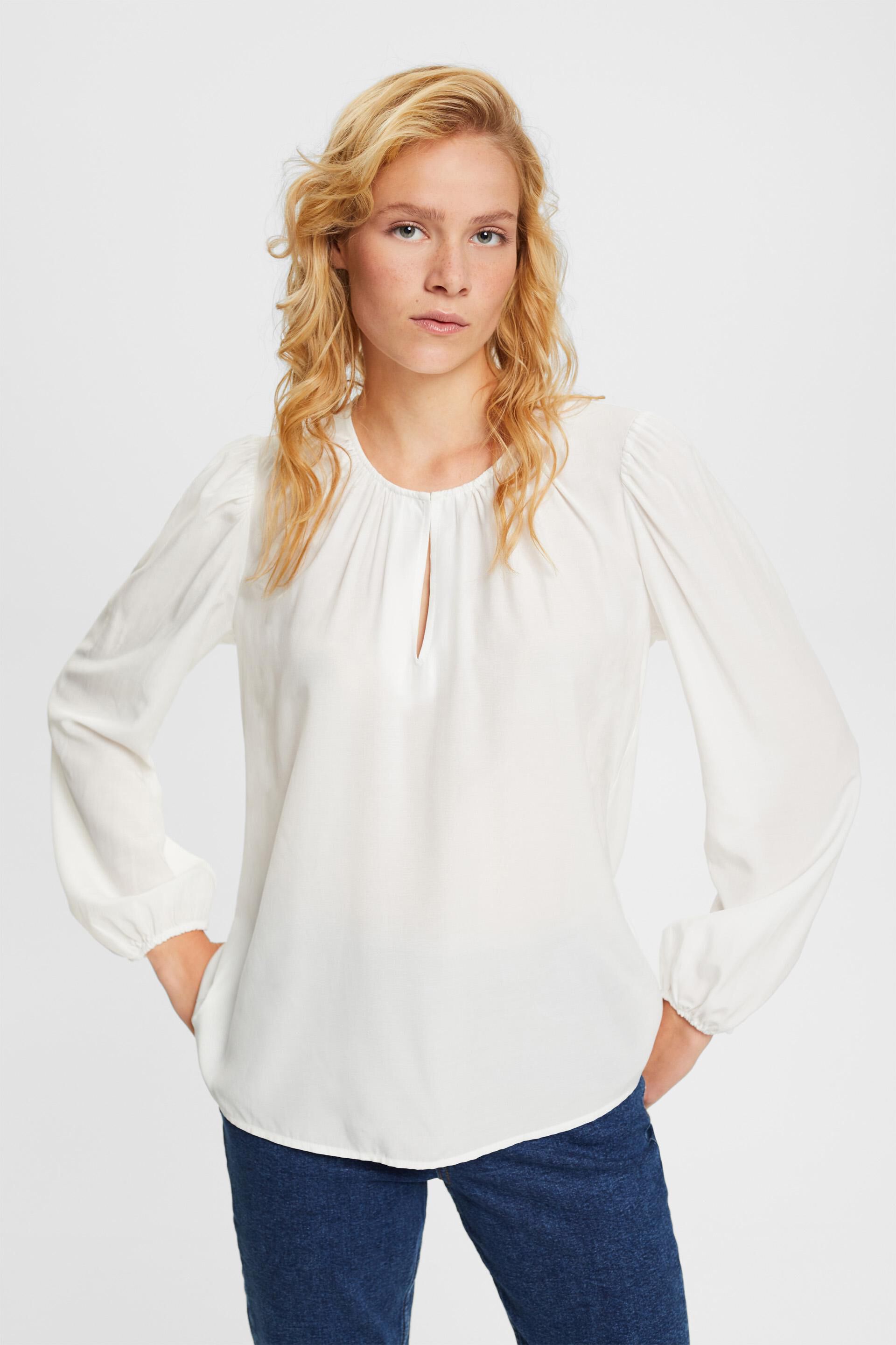 Fashion Blouses Shirt-Blouses Esprit Shirt Blouse white-black allover print business style 
