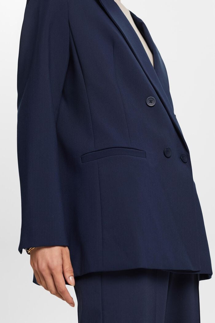 Double-breasted loose fit blazer, NAVY, detail image number 2