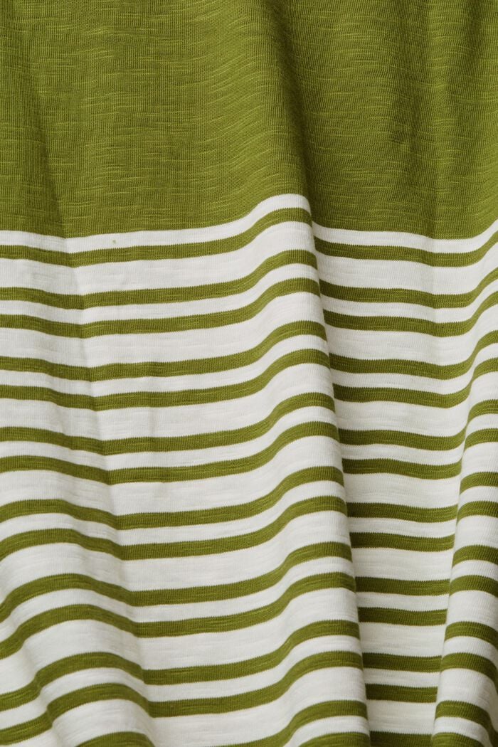 Polo shirt with a striped pattern, LEAF GREEN, detail image number 4
