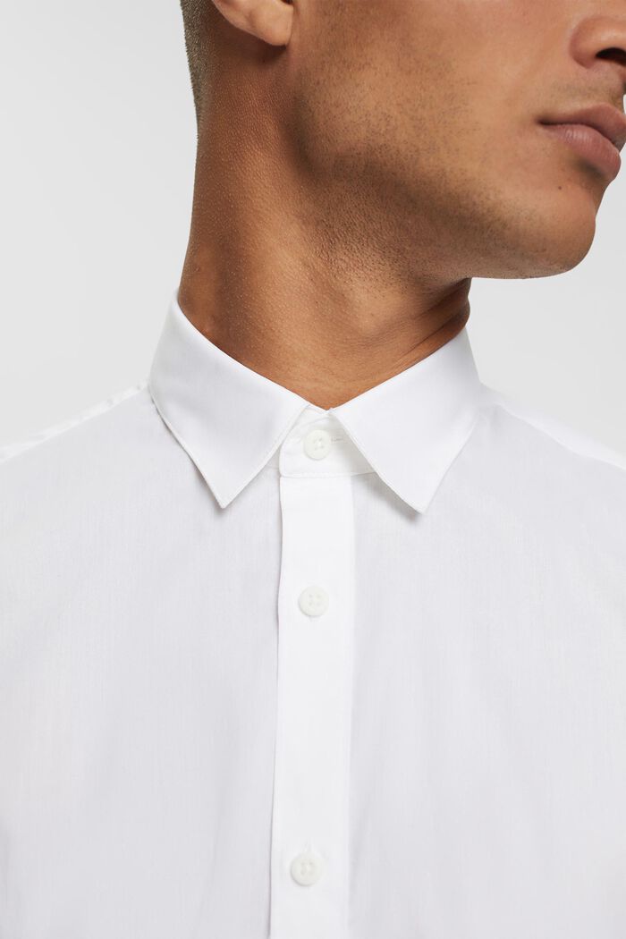 Sustainable cotton shirt, WHITE, detail image number 0