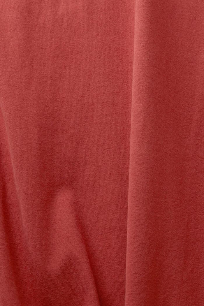 Cotton Jersey Crewneck T-Shirt, TERRACOTTA, detail image number 5