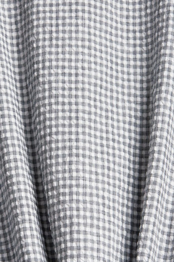 Crêpe blouse with check pattern, BLACK, detail image number 4