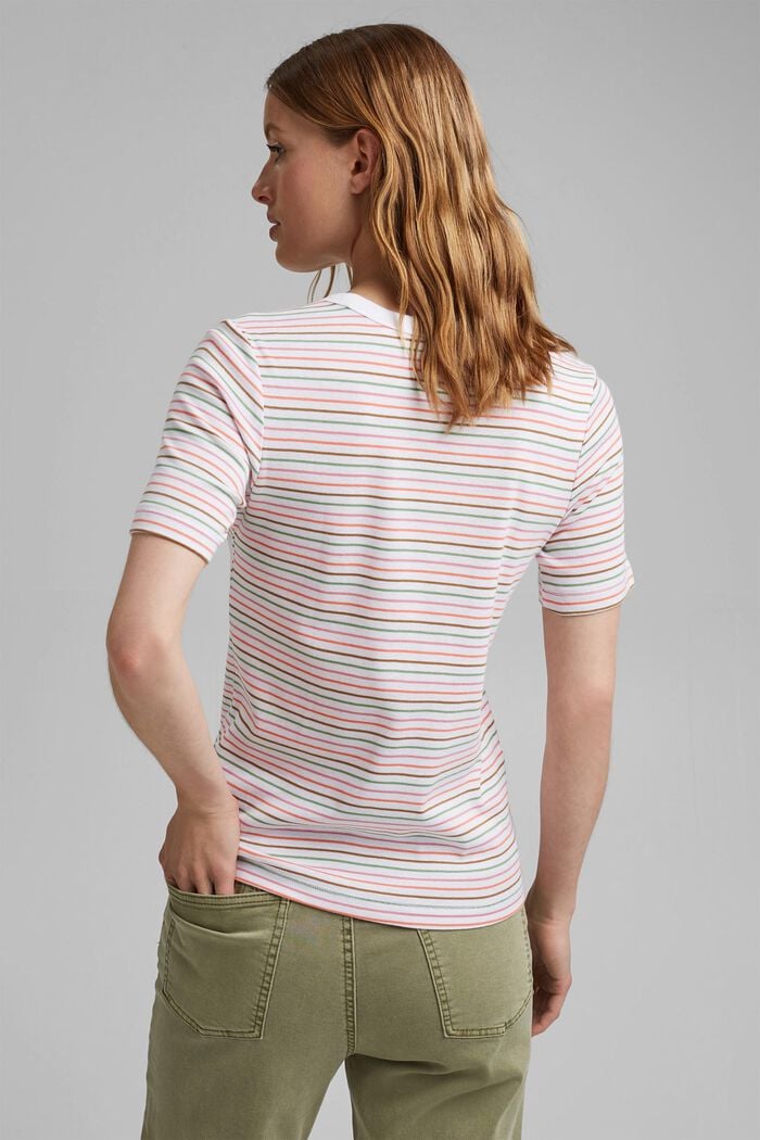 Striped T-shirt made of 100% organic cotton, WHITE, detail image number 3