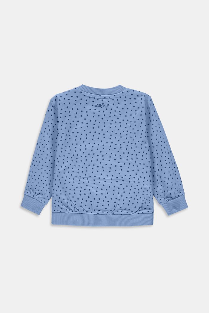 Sweatshirt with a print, organic cotton, BRIGHT BLUE, detail image number 1