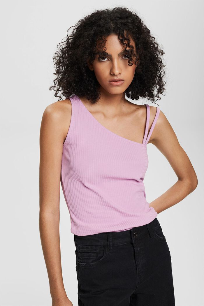 Ribbed asymmetric top, LILAC, detail image number 0