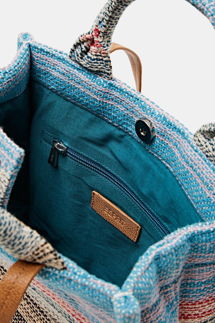 Small shopper bag in multi-coloured design, MULTI COLOUR, detail image number 1