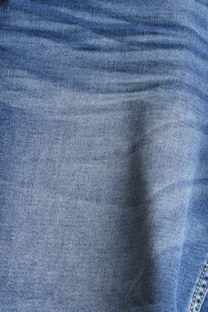 Drawstring denim shorts, BLUE LIGHT WASHED, detail image number 4