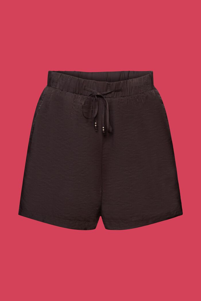 Satin pull-on shorts, ANTHRACITE, detail image number 7