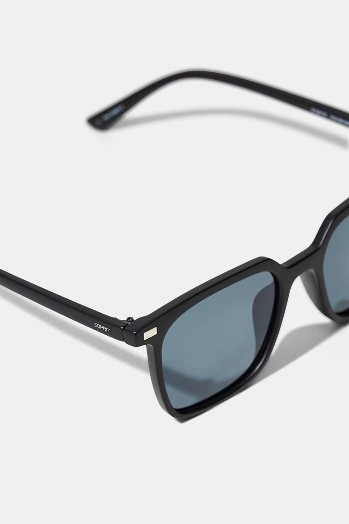 Square sunglasses with plastic frames, BLACK, detail image number 1