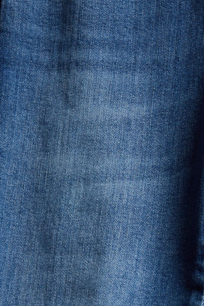 Jeans with a double button, organic cotton, BLUE MEDIUM WASHED, detail image number 1