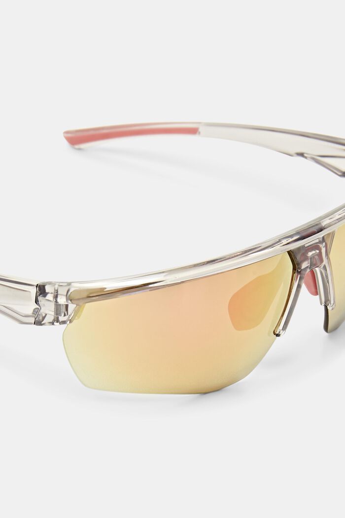 Unisex Sport Mirrored Sunglasses, GREY, detail image number 1