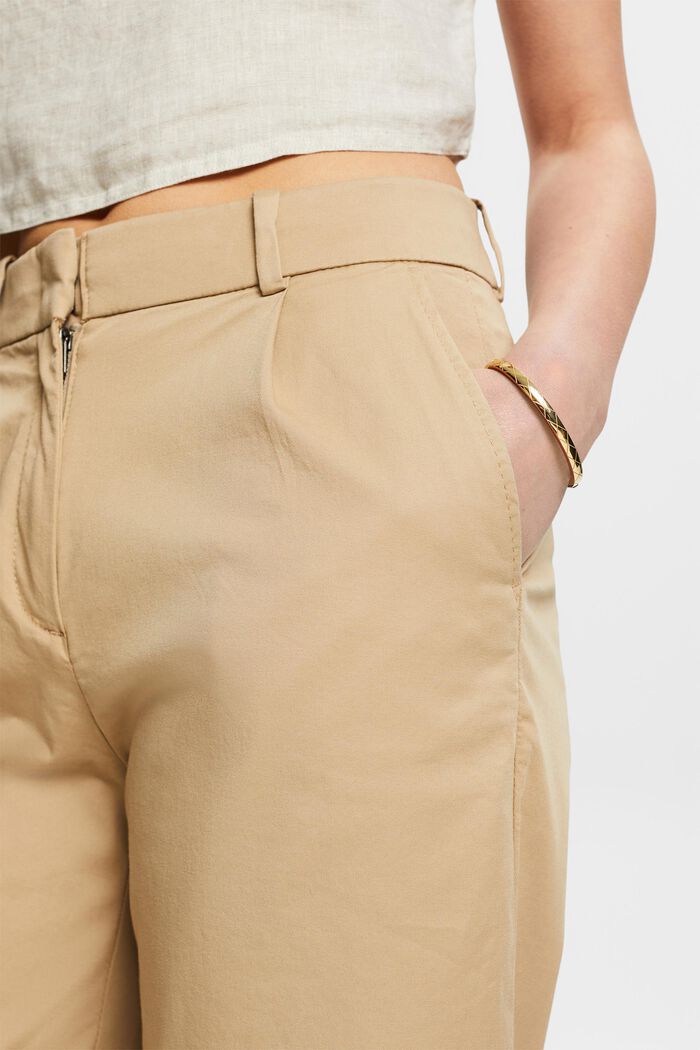 Wide Leg Chino Pants, BEIGE, detail image number 4