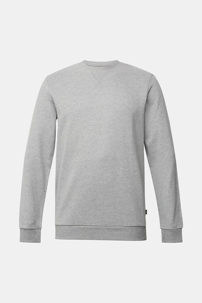 Melange sweatshirt made of 100% cotton, MEDIUM GREY, detail image number 0