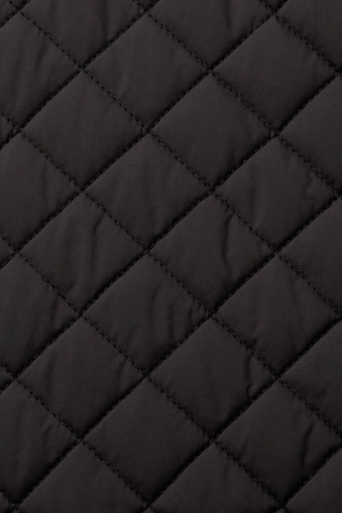 Long quilted coat, BLACK, detail image number 1