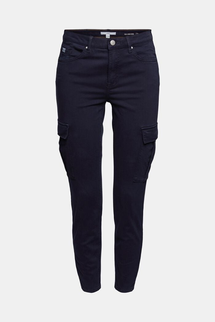 Stretch trousers in a cargo look, NAVY, detail image number 7