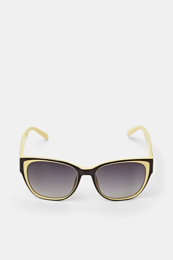 Two-Tone Cat-Eye Sunglasses, YELLOW, detail image number 2