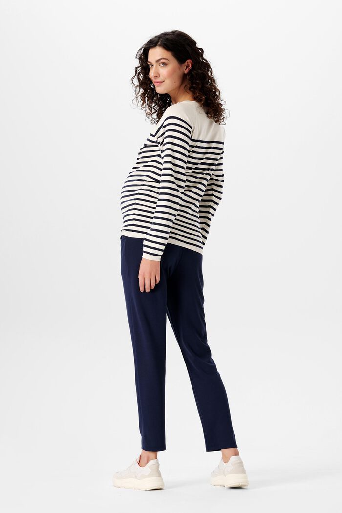 Striped Maternity Sweatshirt, OFF WHITE, detail image number 2
