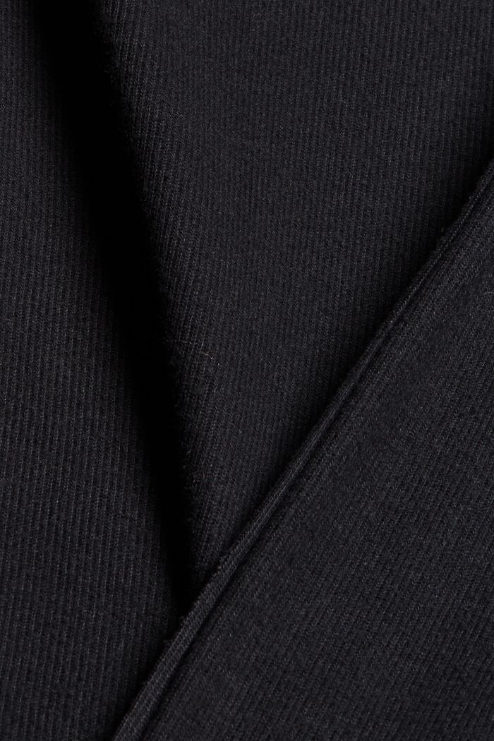 Sweatshirt with a stand-up collar, blended organic cotton, BLACK, detail image number 4