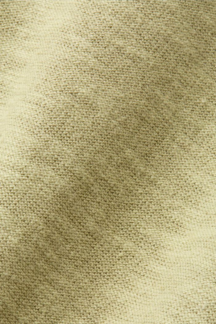 Short-sleeve jumper, cotton-linen blend, LIGHT GREEN, detail image number 5