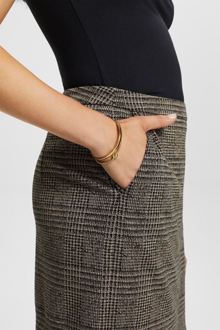 Checkered Mini Skirt, MEDIUM GREY, detail image number 2