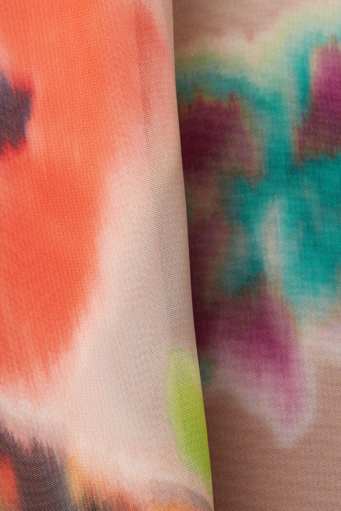 Midi skirt with a colourful print, CORAL, detail image number 6