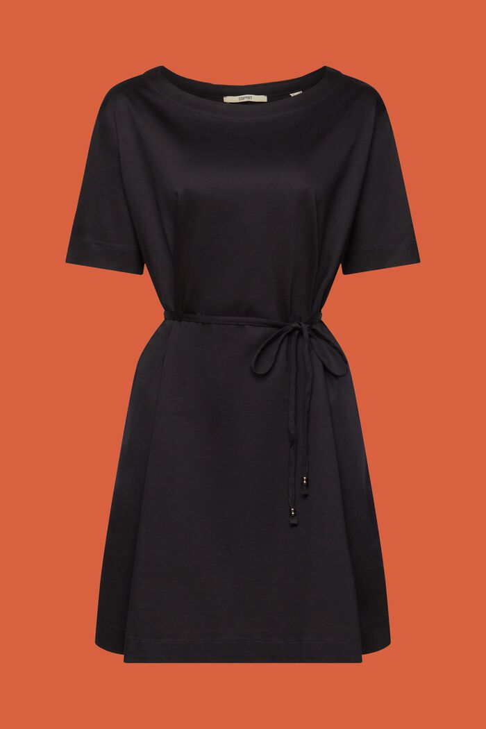 Jersey mini dress, 100% cotton, BLACK, detail image number 6