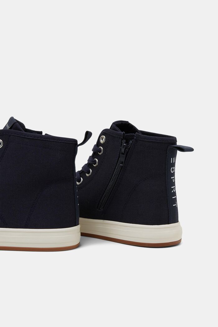 High-top canvas trainers, NAVY, detail image number 4