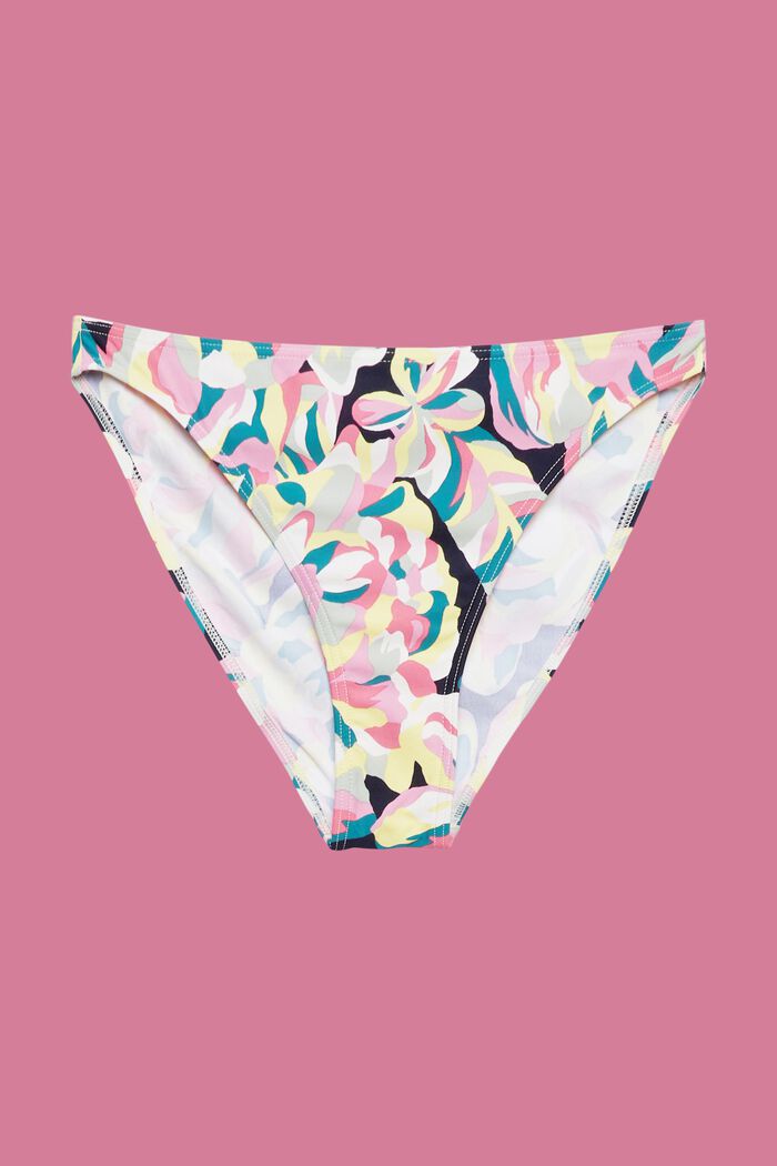 Carilo beach bikini bottoms with floral print, NAVY, detail image number 4