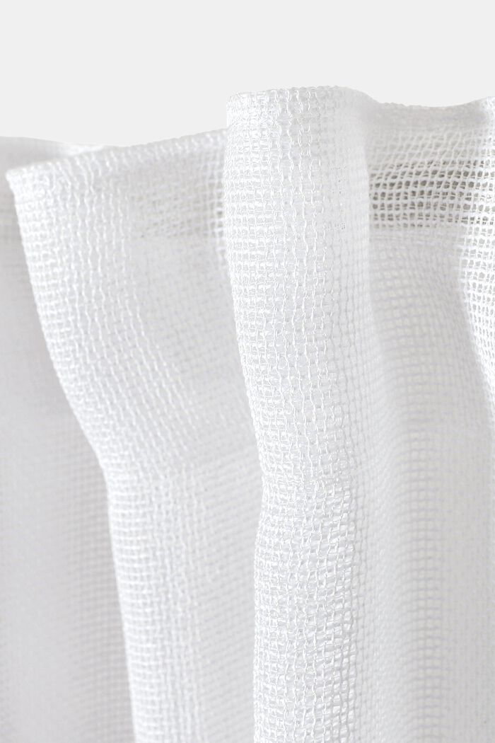 Mesh Hidden Tab Curtains, WHITE, detail image number 1