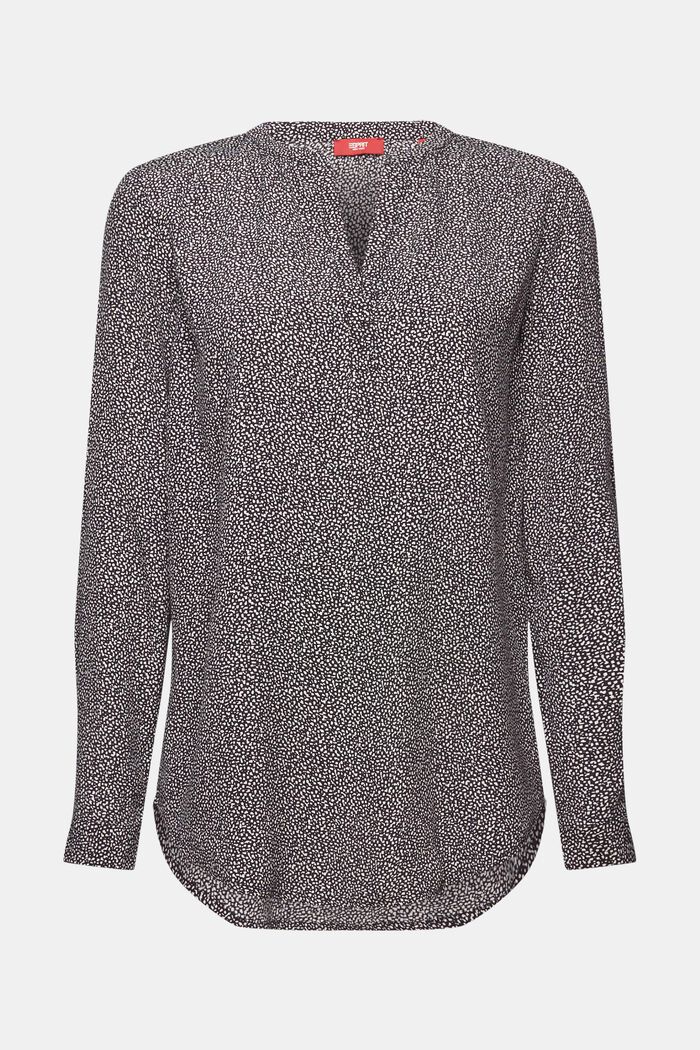 Patterned blouse, LENZING™ ECOVERO™, BLACK, detail image number 6