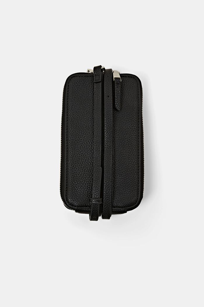 Vegan Leather Phone Sleeve, BLACK, detail image number 0